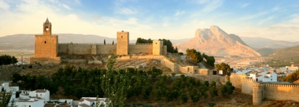 View of Antequera Andalucia lovers rock and dolmens unesco sites spain