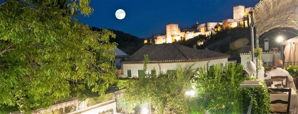  El Trillo restaurant with view of the Alhambra Granada 