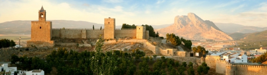 View of Antequera Andalucia lovers rock and dolmens unesco sites spain