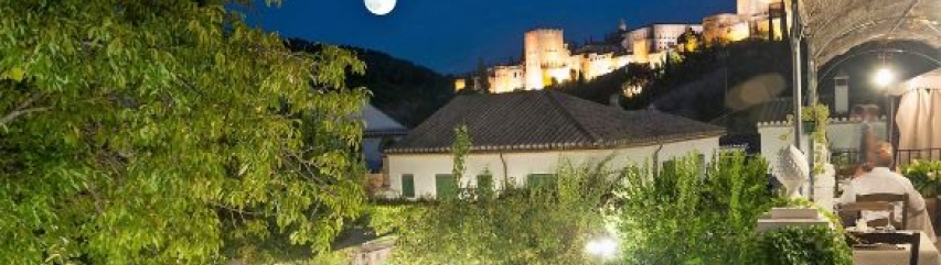  El Trillo restaurant with view of the Alhambra Granada 