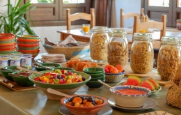 Desayuno sano Casa Olea hotel rural Andalucia 