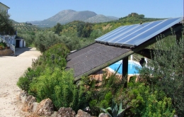 Casa Olea eco hotel Andalucia Spain with solar panels